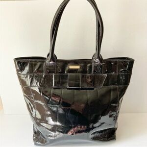 Kate Spade Black Patent Leather Tote Bag